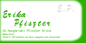 erika pfiszter business card